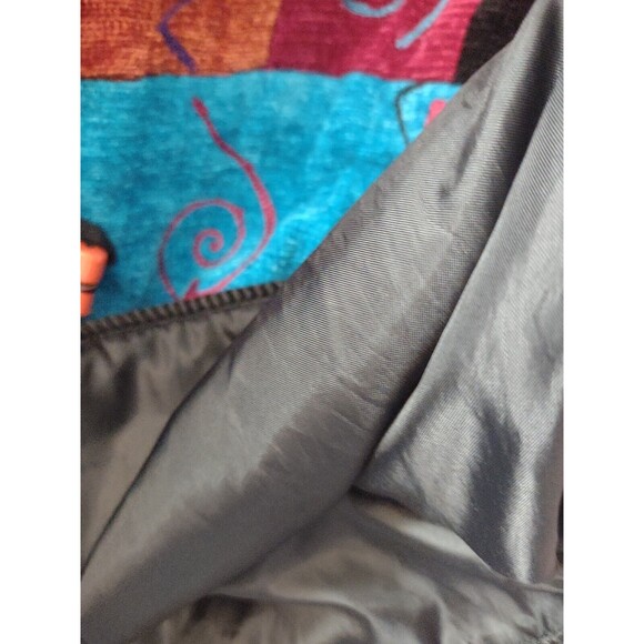 Vintage Allure Wearable Art Cardigan Chenille Size Large Eclectic Versatile - Picture 6 of 8